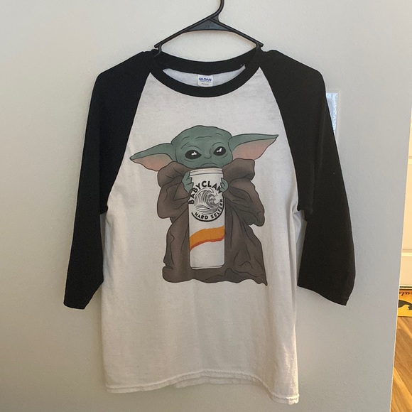 Tops | Baby Yoda White Claw Tee | Poshmark